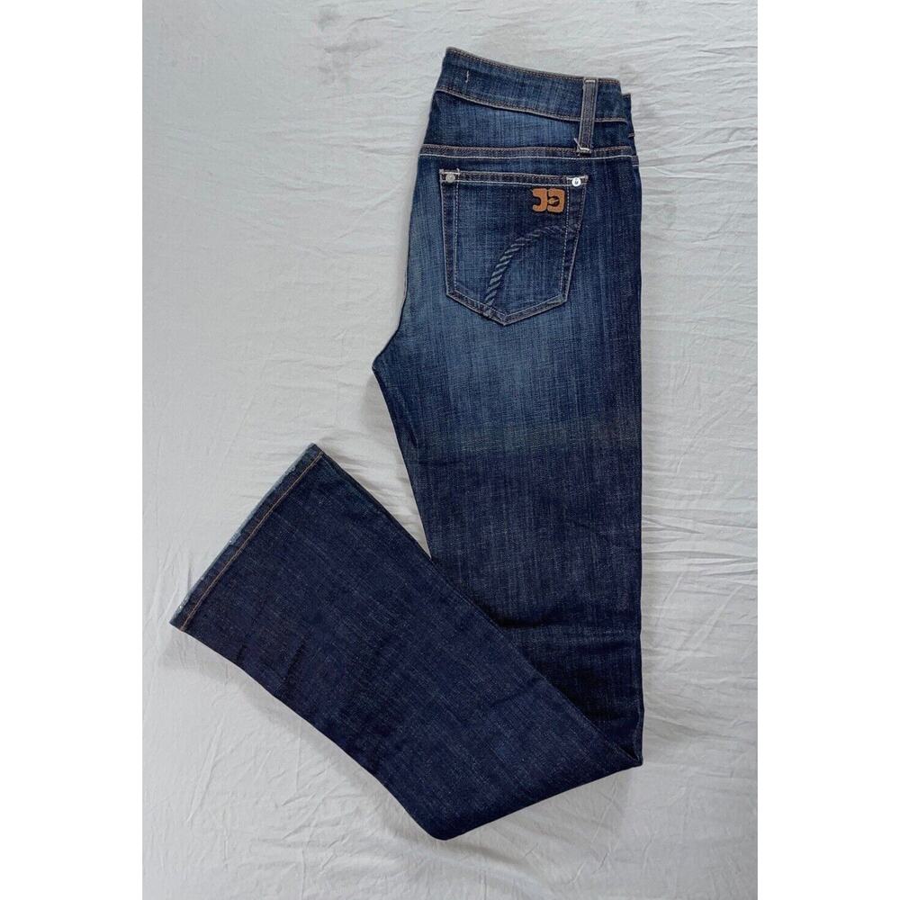Joe's Honey Fit Flare Leg Stretch Denim Jeans. Orange/White Stitched. Women's 28